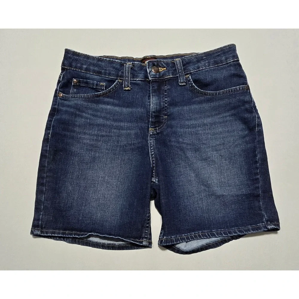 Lee Denim Shorts Women‎ 8M Dark Wash Stretch